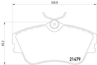 Hella Pagid Front Disc Brake Pad Set - 701698151J